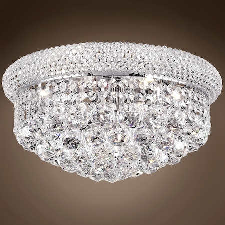 Joshua Marshal Bagel Design 8 Light 16 Chrome Flush With Clear European/Swarovski Cry 700996-011